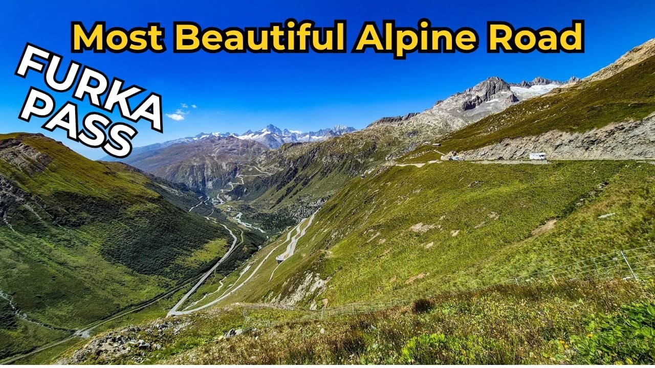 Furka Pass Switzerland | 1 Hour Scenic Drive with Relaxing Music