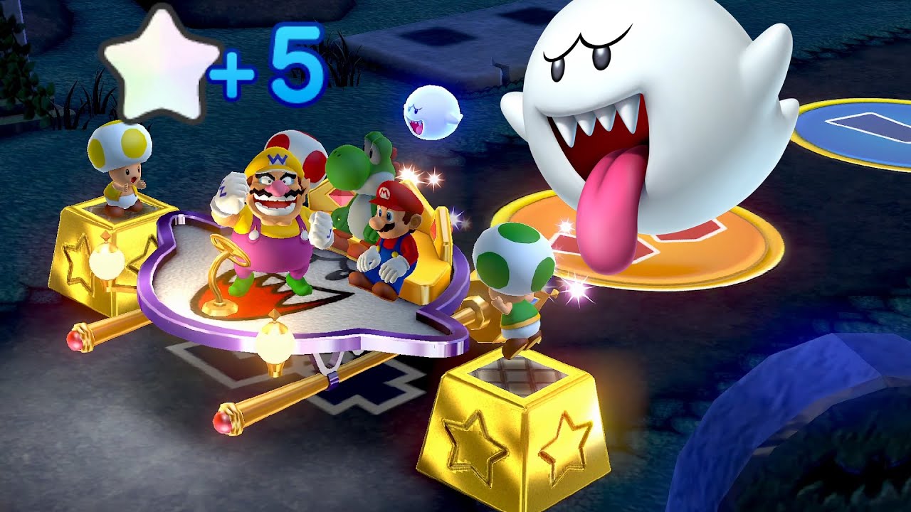 마리오 파티 10 섬뜩섬뜩 우드 한글판 키노피오 vs 와리오 vs 마리오 vs 요시 | Mario Party 10 Haunted Trail | Master com