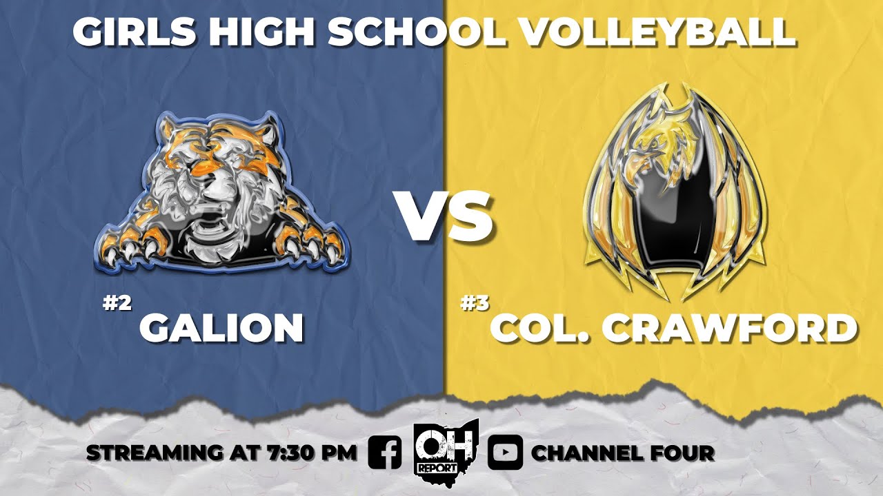 #2 Galion vs. #3 Colonel Crawford Ohio D3 Attica District Semifinal Volleyball