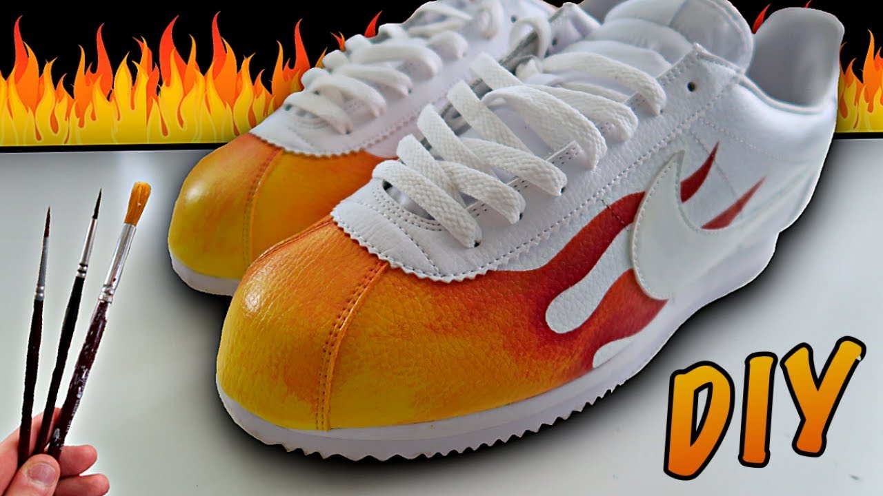 Custom FLAME Nike Cortez!!
