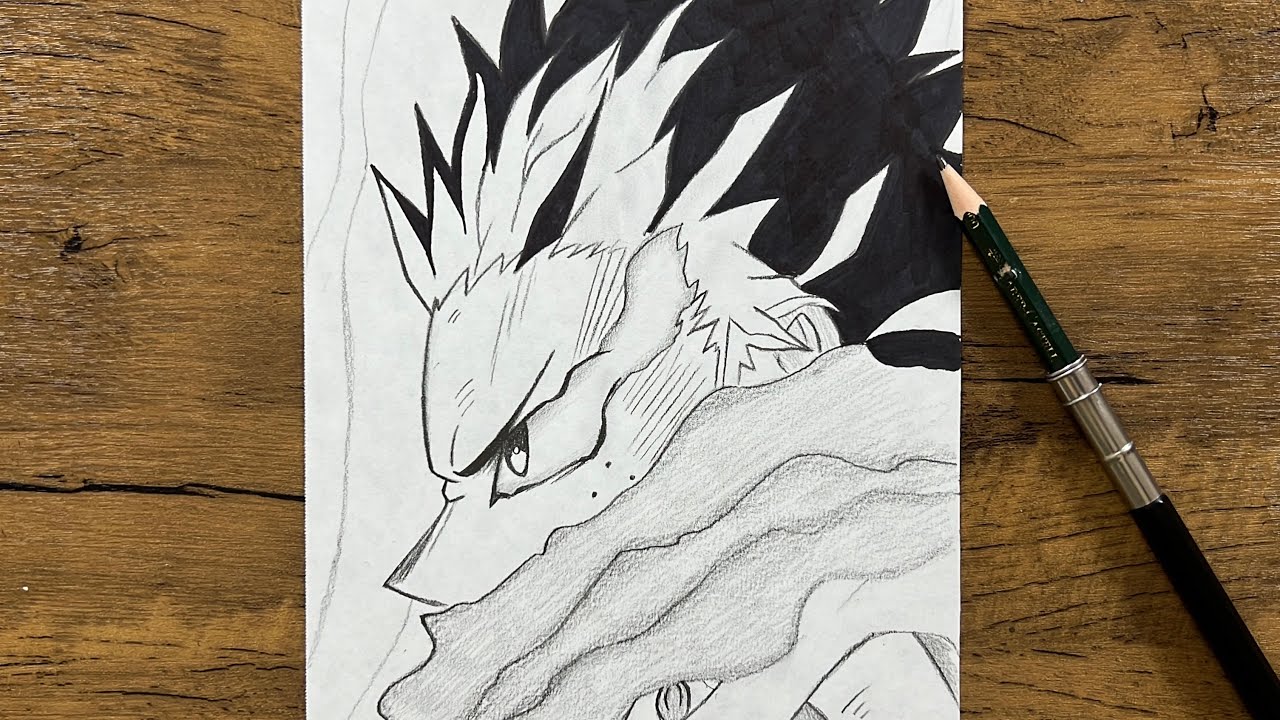 How to draw deku new form step-by-step | anime drawing