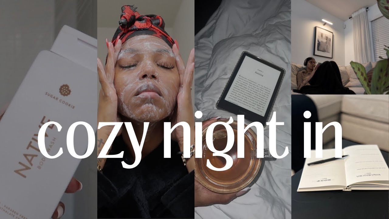 VLOG | COZY NIGHT IN, READING, SKINCARE, AND MORE