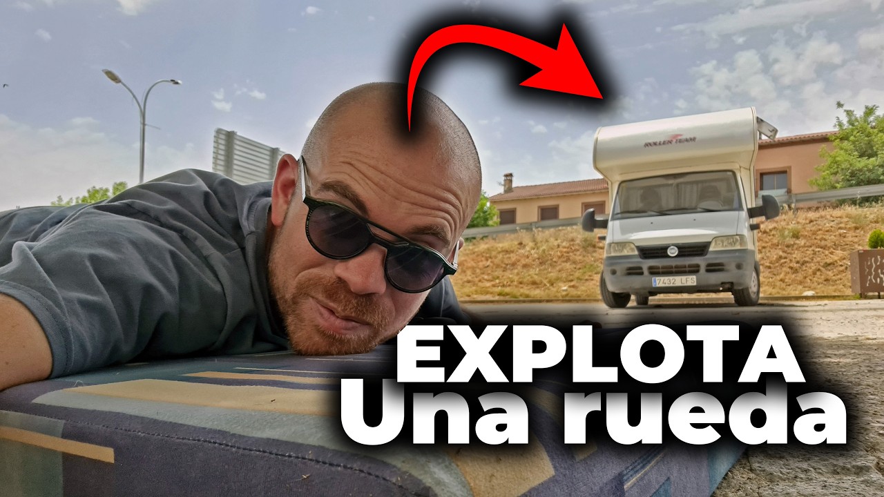 ✅ Me EXPLOTA una rueda de la AUTOCARAVANA en autopista y pasa esto
