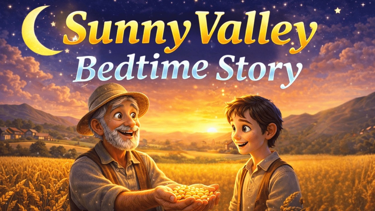 Sunny Valley Bedtime Story 🌾 | A Heartwarming Animated Tale About Sharing & Teamwork