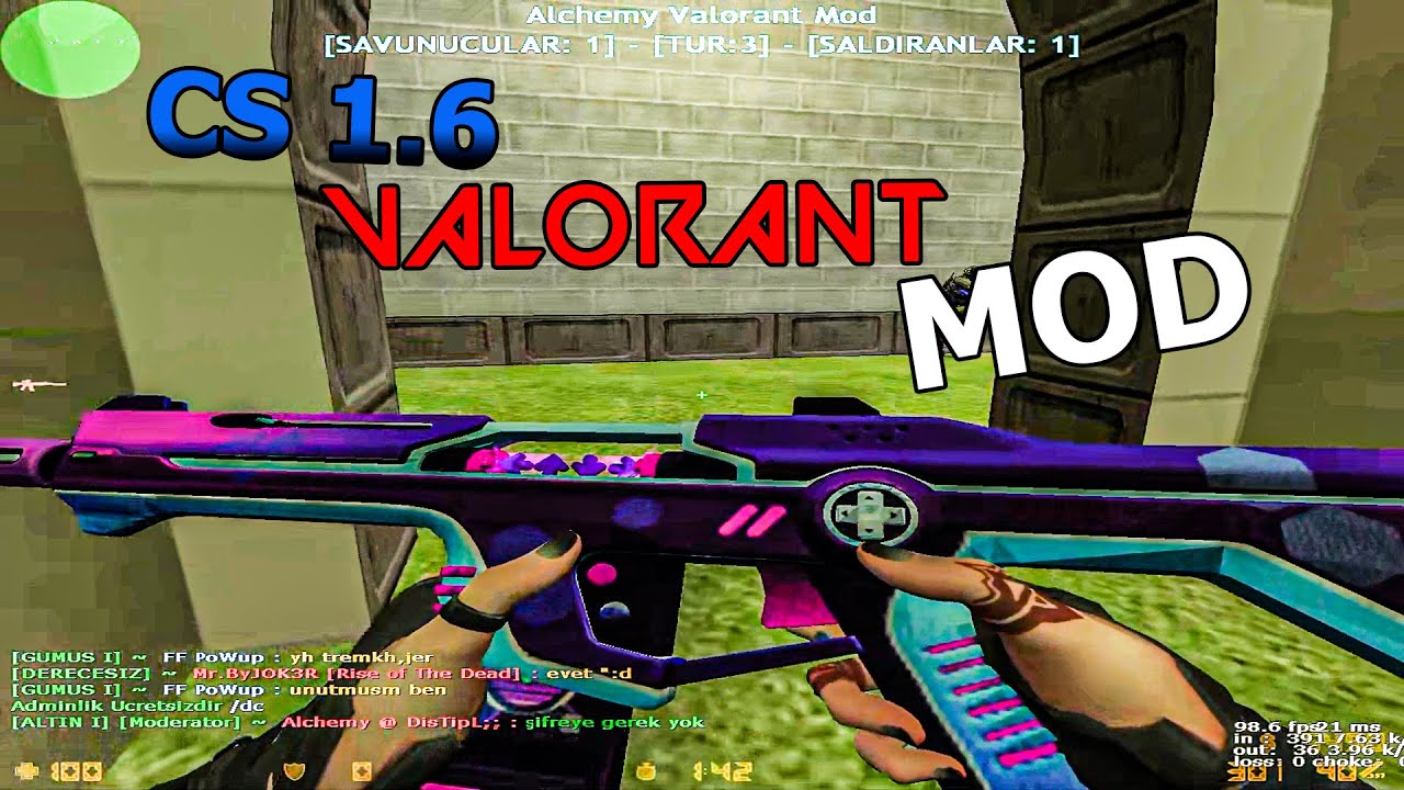 (HER SKİNE AİT ÖZELLEŞTİRİLMİŞ SES) 🤗 - CS 1.6'DA VALORANT MODU!