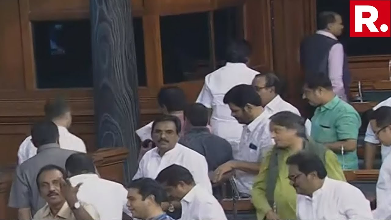 Opposition Stages Walkout From Parliament Over Karnataka Crisis