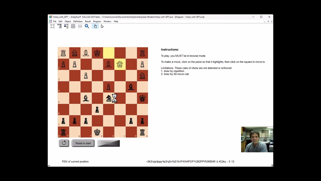 Playing chess with GPT in Analytica
