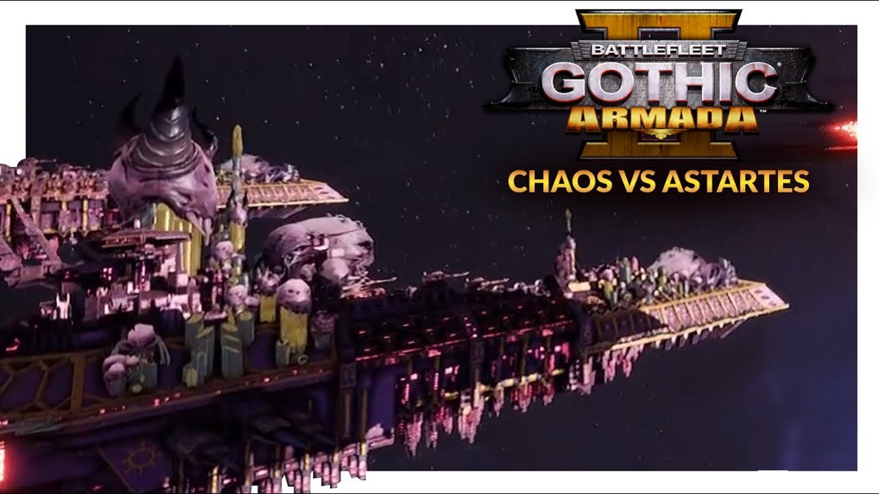 BATTLEFLEET GOTHIC ARMADA 2 | KEEPING DISTANCE - Chaos vs Adeptus Astartes (Ranked 1v1)