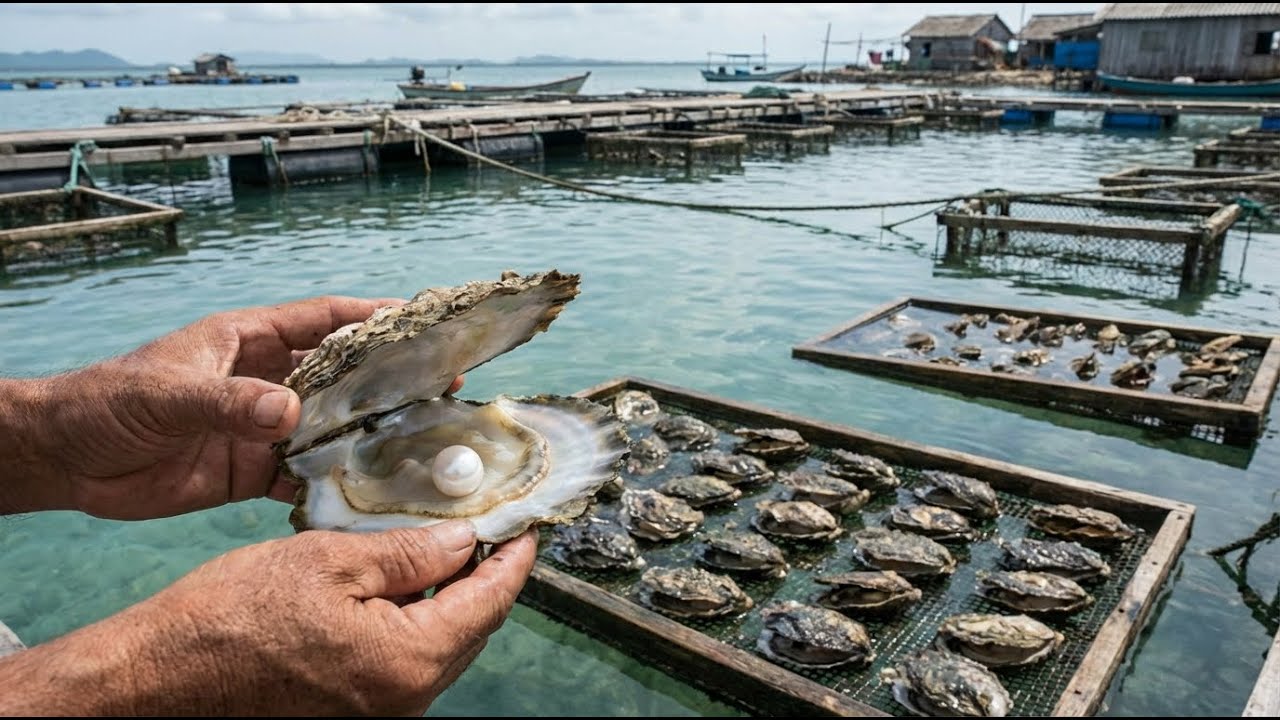 Inside Artificial Pearl Farming Process
