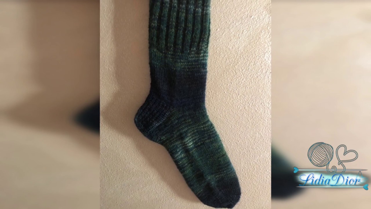 Calze a maglia con ferri circolari/tallone rinforzato/knitting socks
