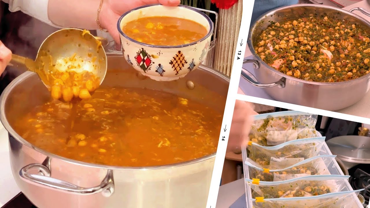 الحريرة المغربية الاصلية 🇲🇦👌 على اصولها مع سر لدتها وتحضيرالاساس للتخزين طرية بارد في بارد 👌👌👌