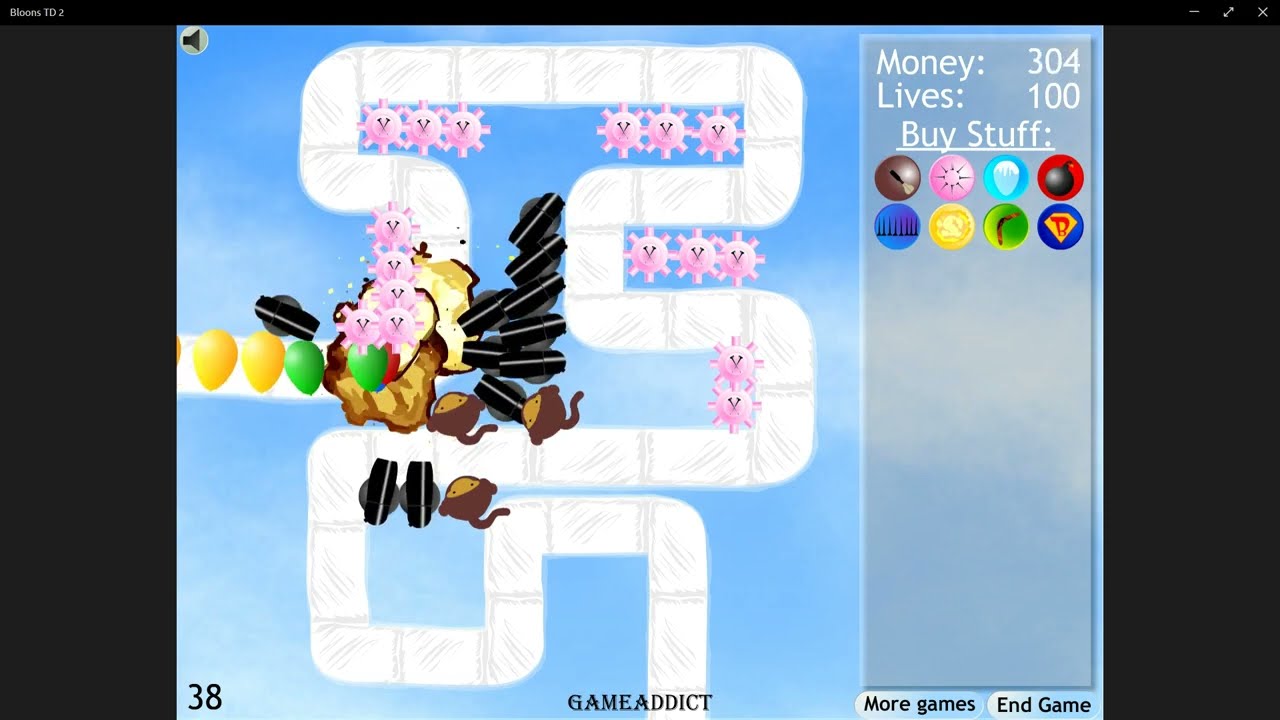 Bloons Tower Defense 2 | Easy Track | Bronze Medal | No Lives Lost
