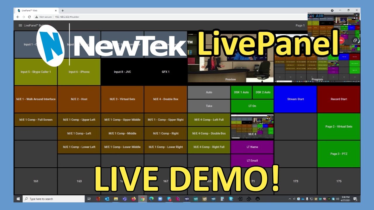 NewTek LivePanel™ Live Demo
