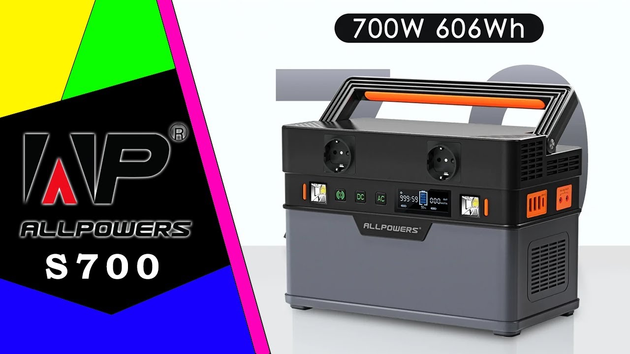 Allpowers S700 ☀️ Stacja zasilania 606WH + 700W / Recenzja 4K