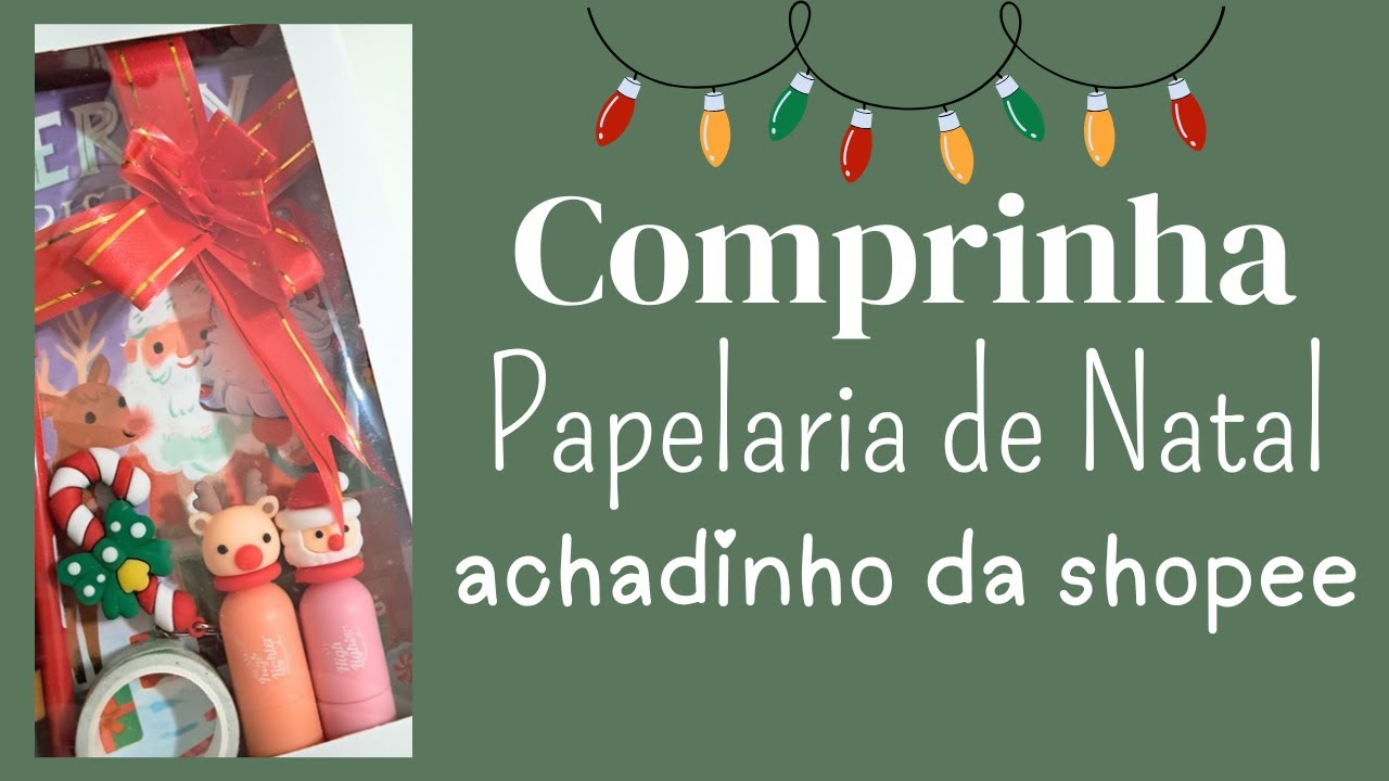 Comprinha - Kit Papelaria de Natal - Achadinho da Shopee - Caderno de Discos