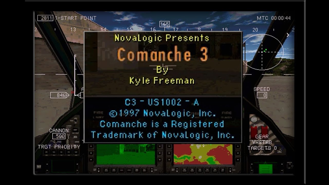 COMANCHE 3 (PC/DOS) Training missions, 1997, Novalogic Inc