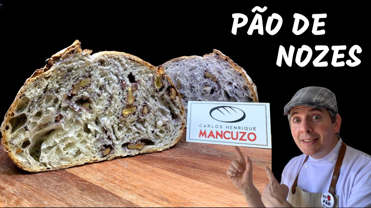 Pão de Nozes com Fermento Natural !!!! Sem segredos !!! Método simples !!!