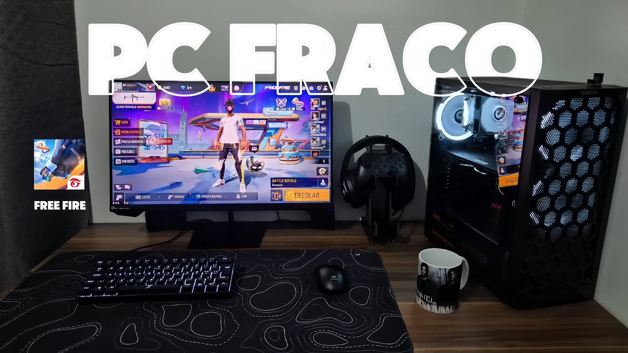 A primeira vez jogando Free Fire no meu Pc Gamer humilde
