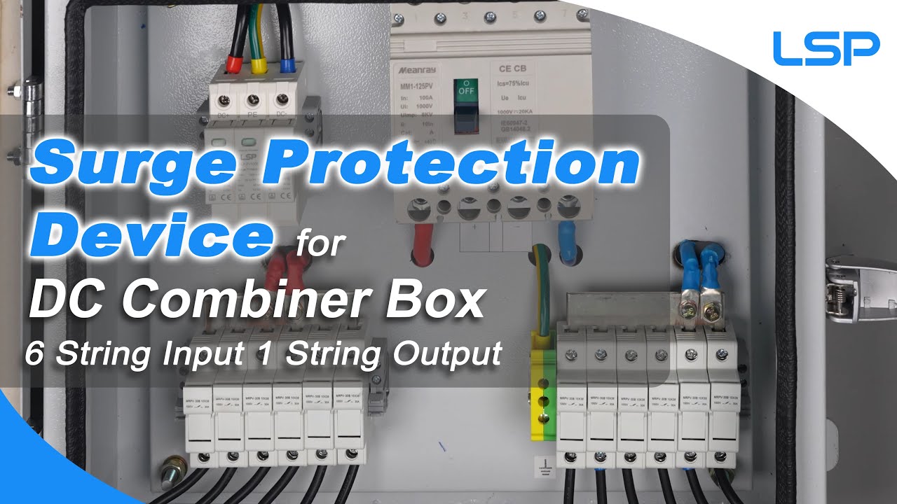 Type 2 1000V 1500V DC Surge Protection Device SPD Installation for PV Solar Combiner Box