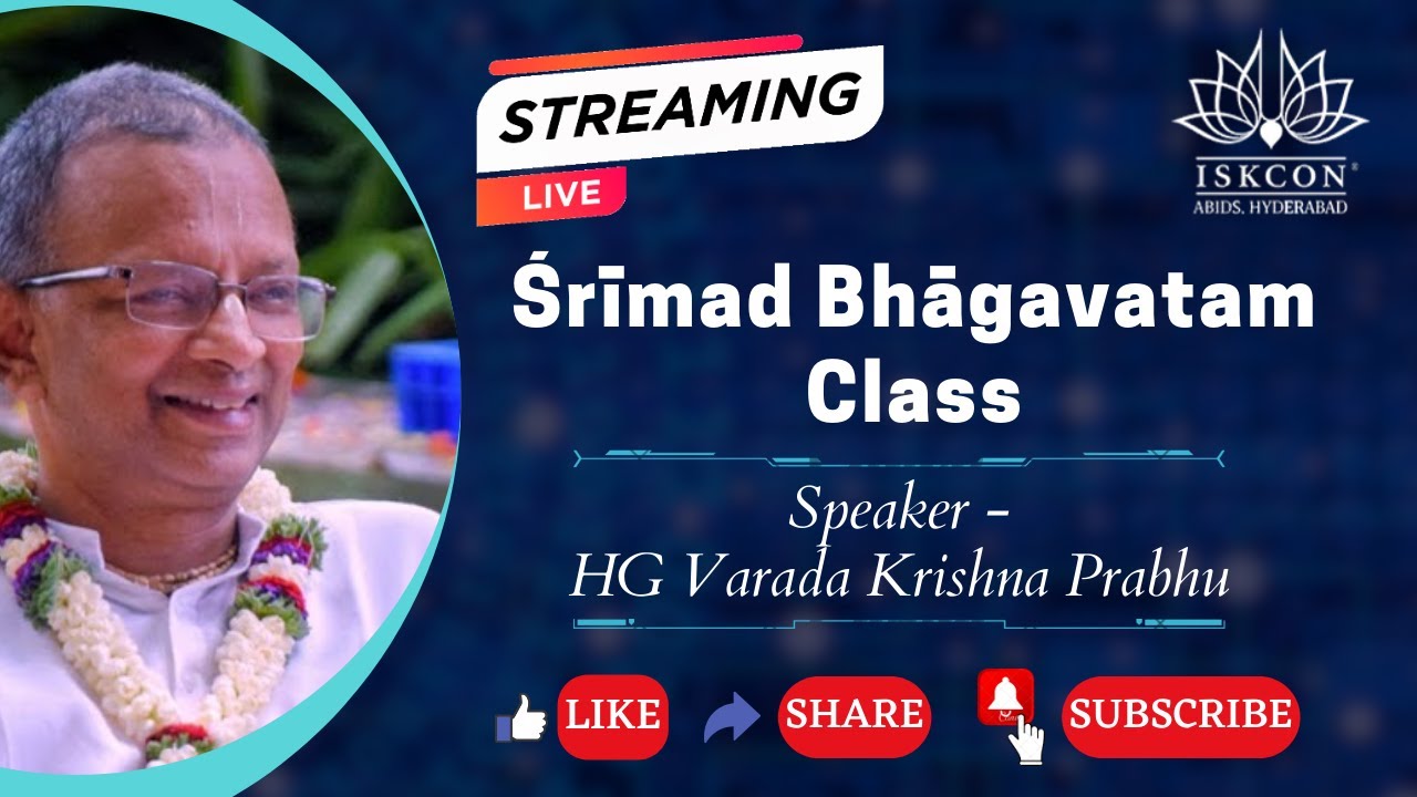 Srimad Bhagavatam Class | SB 5.16.26-29 | HG Varada Krsna Prabhu | 10-02-26 | ISKCON Abids Hyderabad