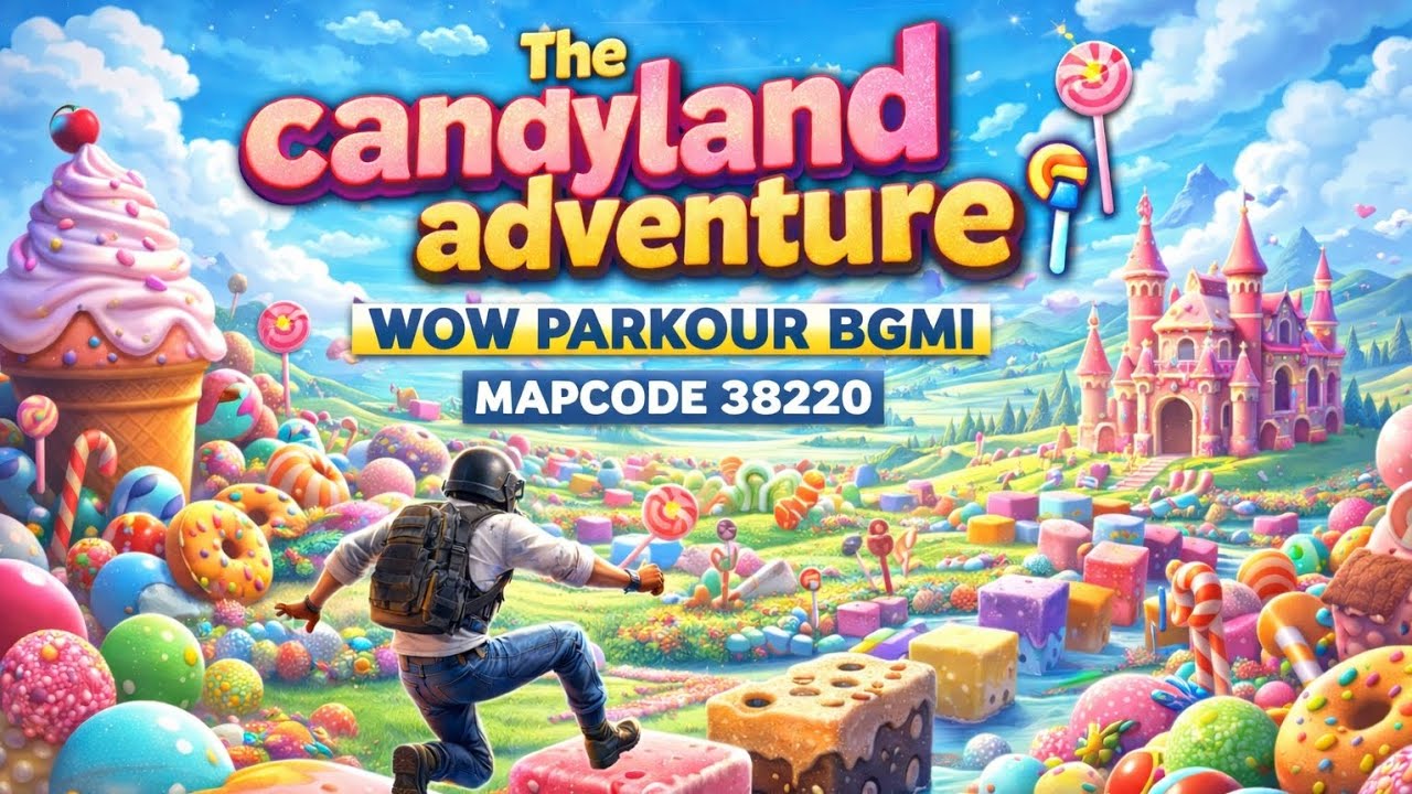 Bgmi⚡wow mode:The candyland adventure🍭 map code(38220)#bgmi#pubgmobile#pubg#wow#girlgamer#gaming#fun