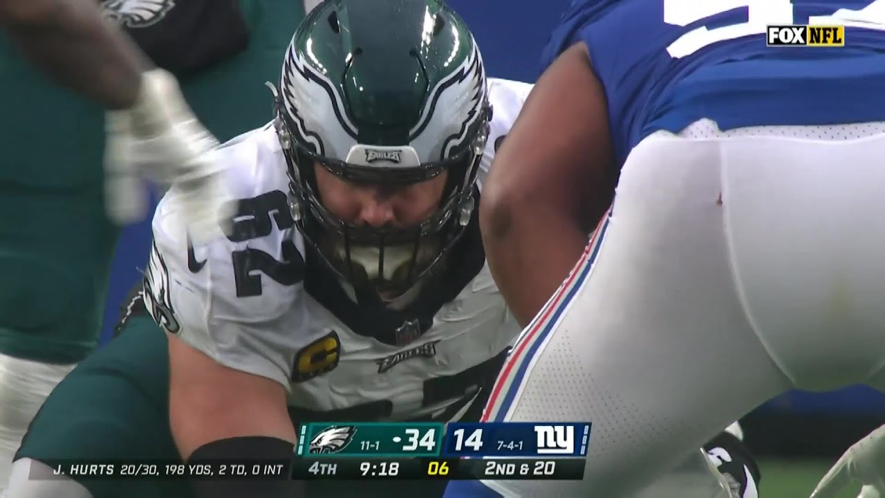 Jason Kelce vs Dexter Lawrence (2022 wk 14) | OL vs DL Matchup