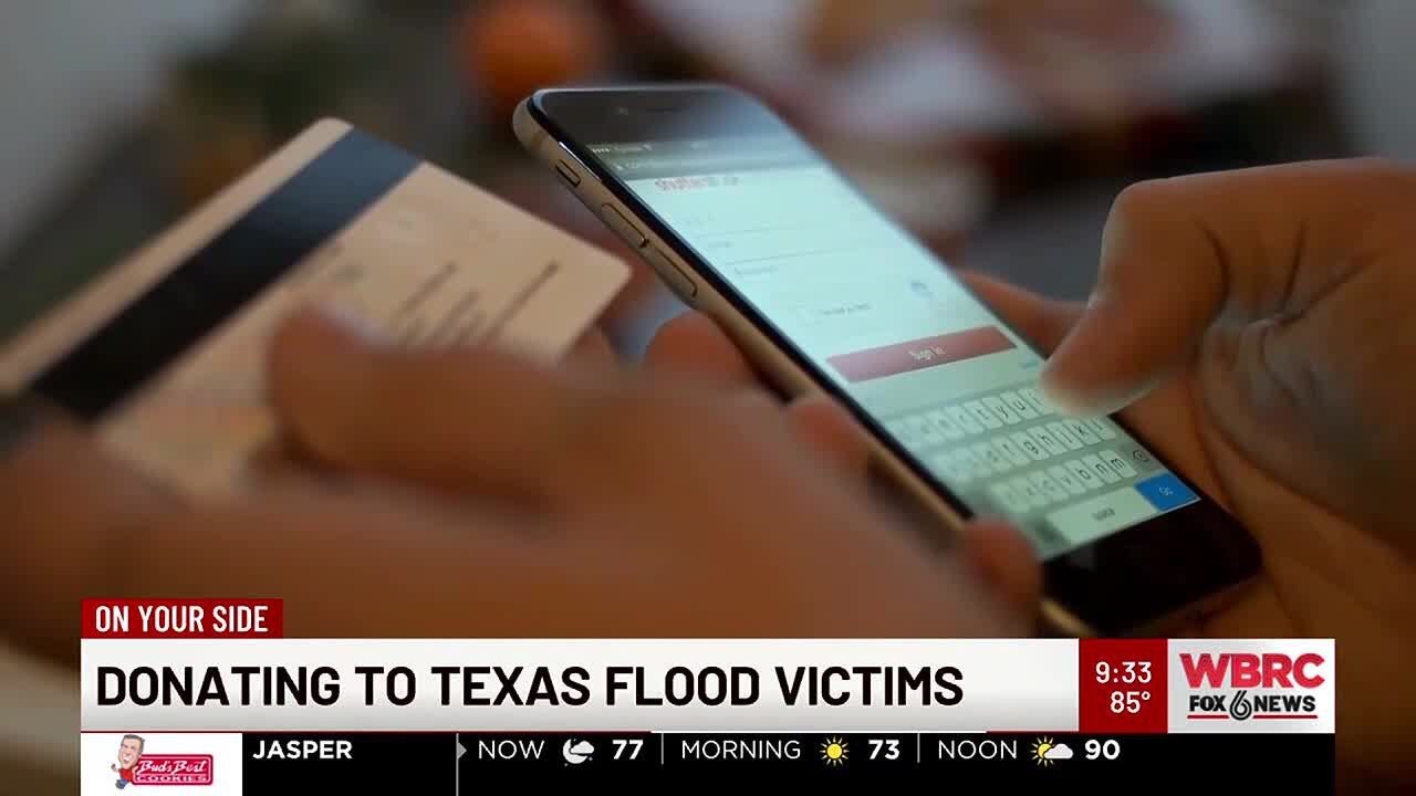 Donating to Texas flood victims