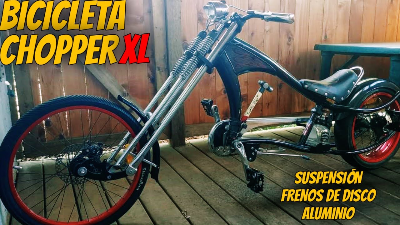 BICICLETA CHOPPER GRANDE con suspensión 😍 SCHWINN STINGRAY SPOILER Bicicleta XL modificada