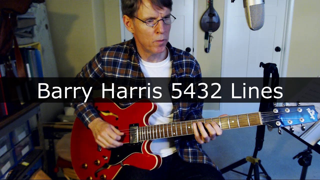 Barry Harris 5-4-3-2 lines, tabbed out in C major