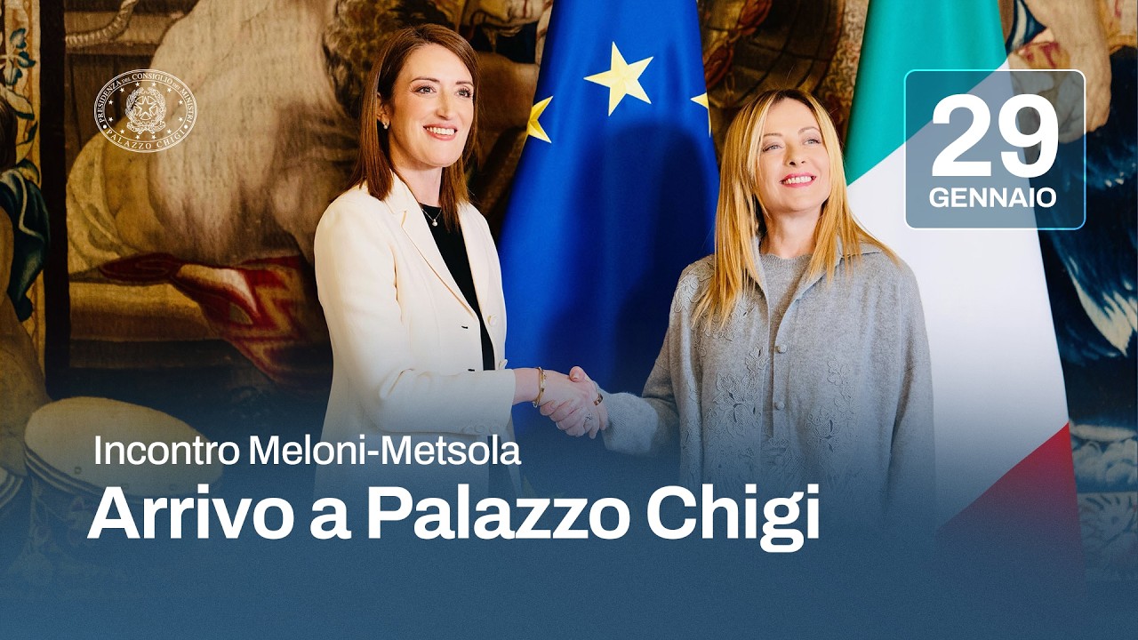 Incontro Meloni-Metsola a Palazzo Chigi