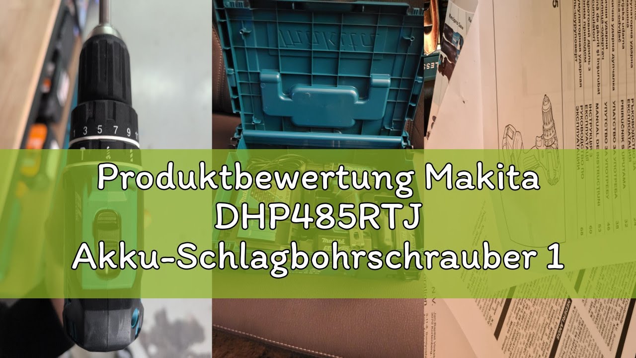 Produktbewertung Makita DHP485RTJ Akku-Schlagbohrschrauber 18 V / 5,0 Ah, 2 Akkus, Ladegerät im MAKP