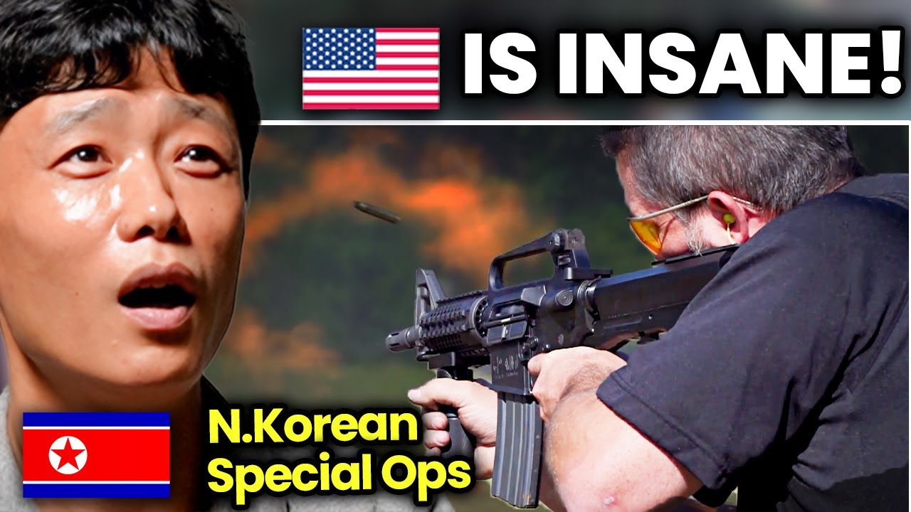 North Korean Special Ops shocked by American Guns for the First Time (Compilation)