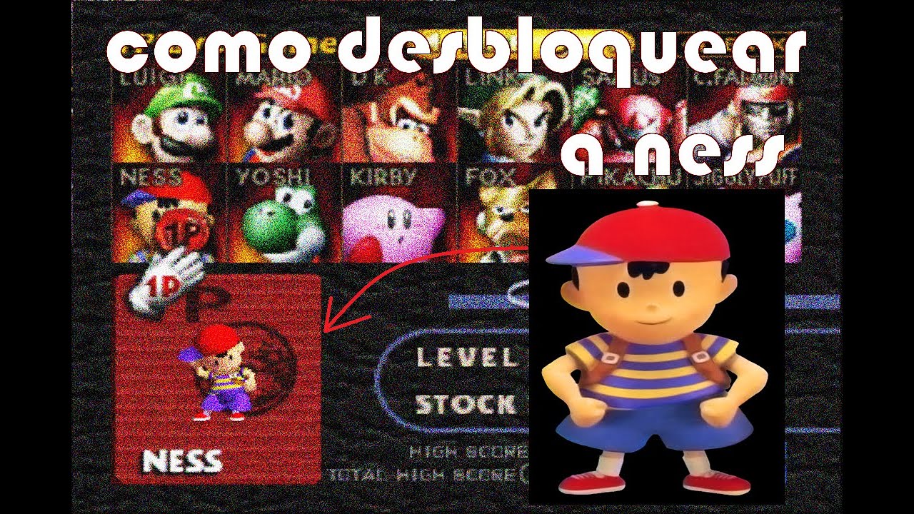 TUTORIAL SUPER SMASH BROS (N64) DESBLOQUEAR A NESS