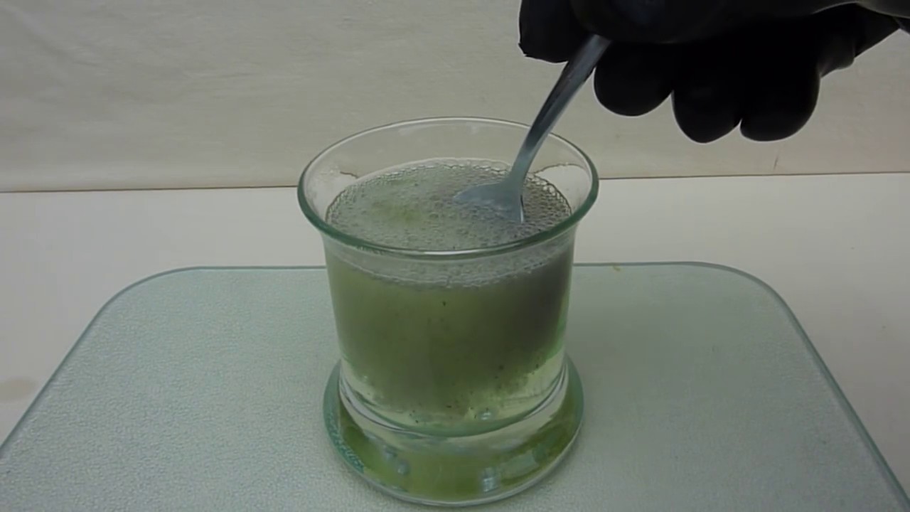 metal spoon eaten by very strong acid