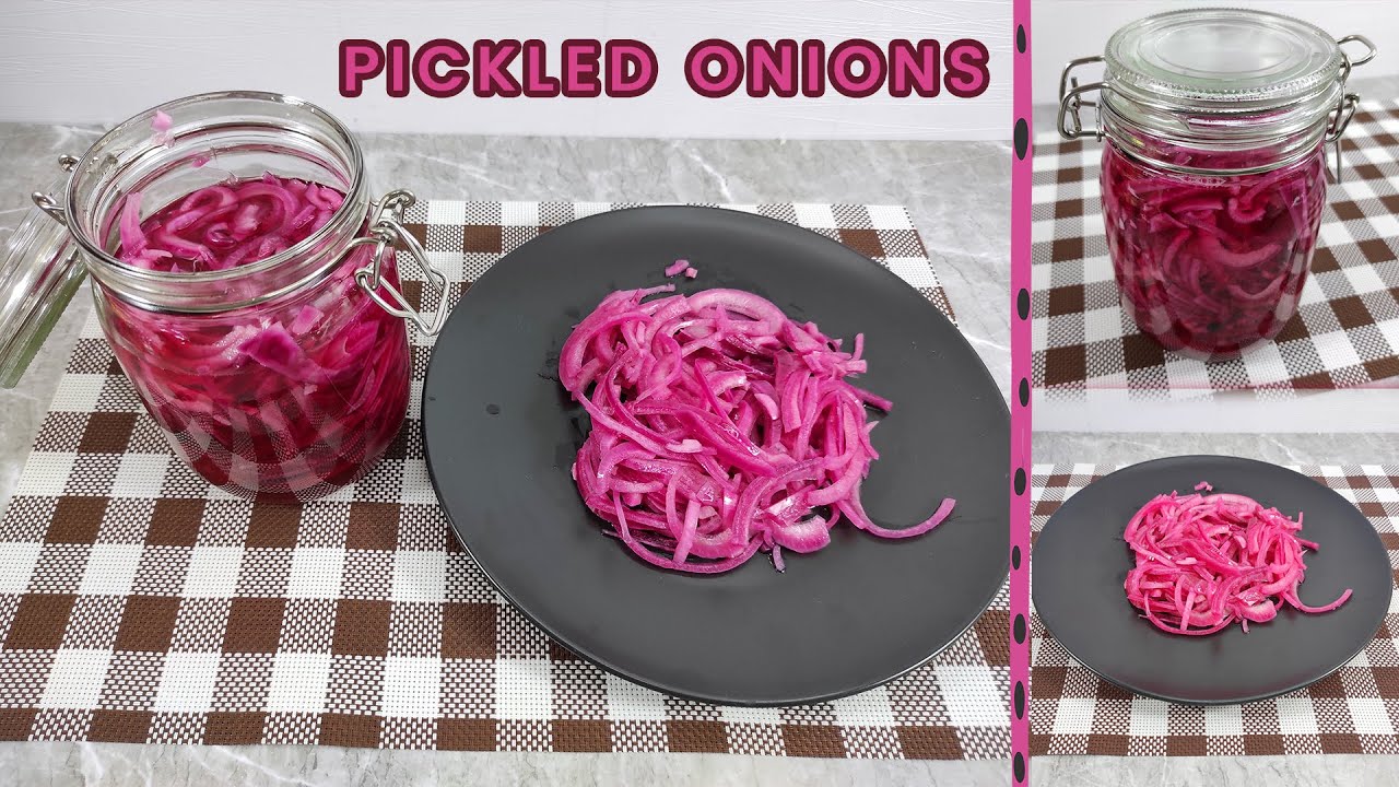 Pickled Red Onions Recipe 🧅 Great with Burgers, Meat, Burritos. Easy to make | Ukiseljeni Crveni Luk