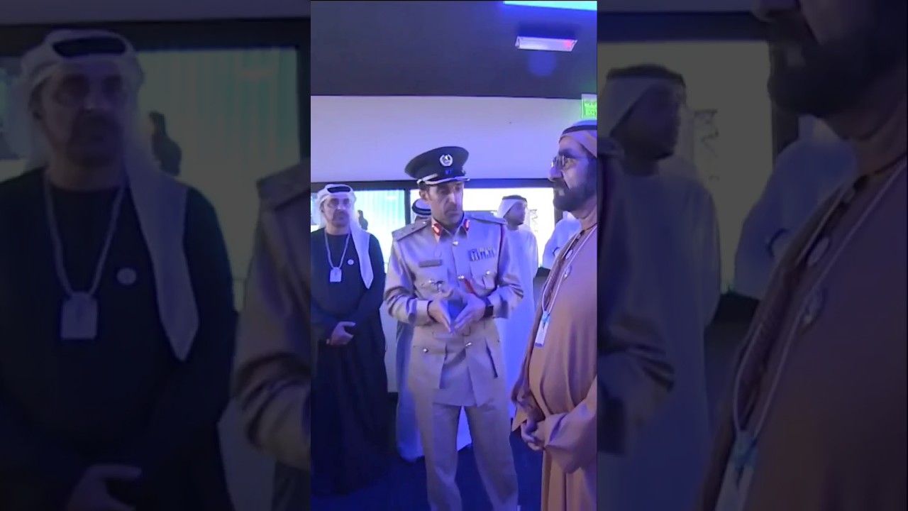 Sheikh Mohammed Bin Rashid Al Maktoum With Dubai Police Chief At World Goverment Summit #short #faz3