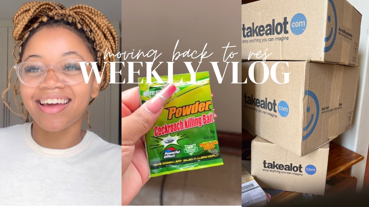 #weeklyvlog : WELCOME BACK TO RES! | moving vlog, takealot haul, UKZN
