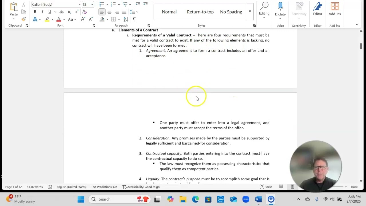 Contracts:  Offer and Acceptance