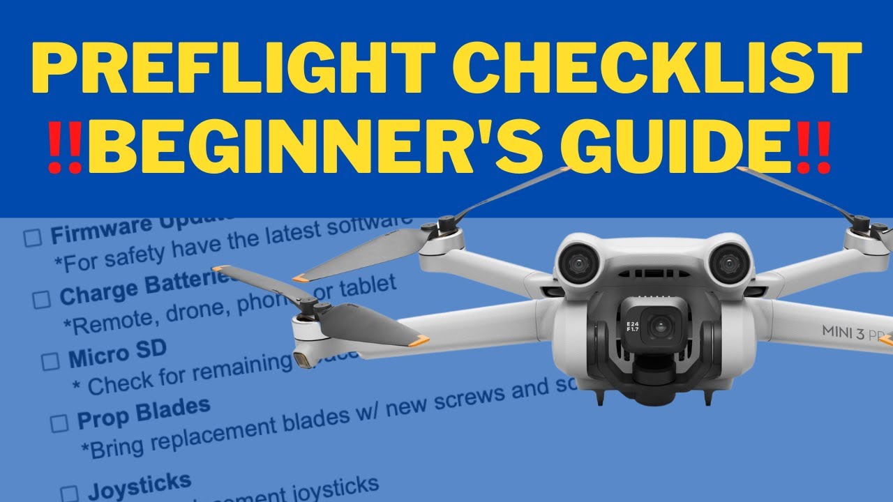 Drone Preflight Checklist for Beginners! DJI Mini 3 Pro