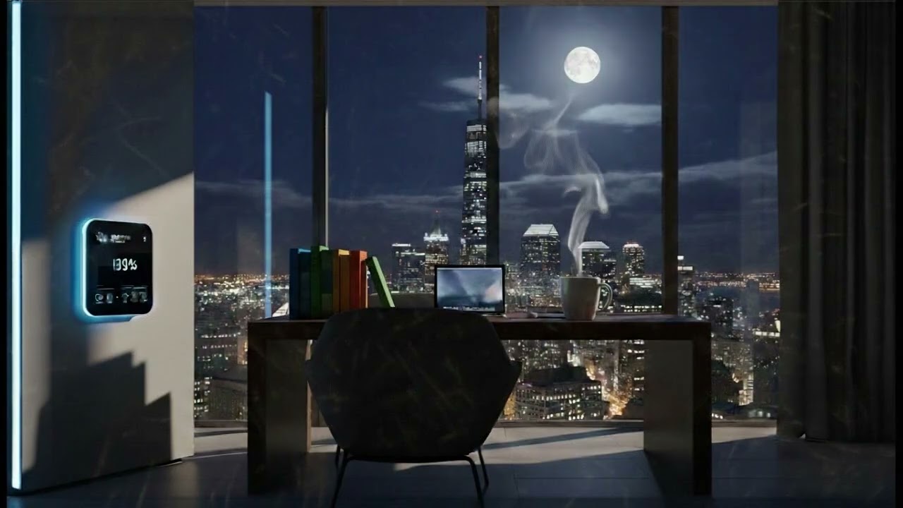 Relax for 6 Hour ☕ Soft Music Under the Moonlight