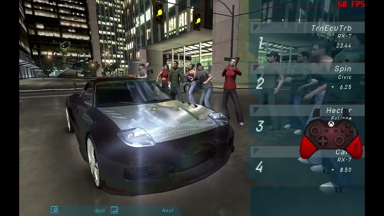 Need For Speed: Underground - 14th & Vine Reverse - RX7 - No NOS/Uniques - Improved WR