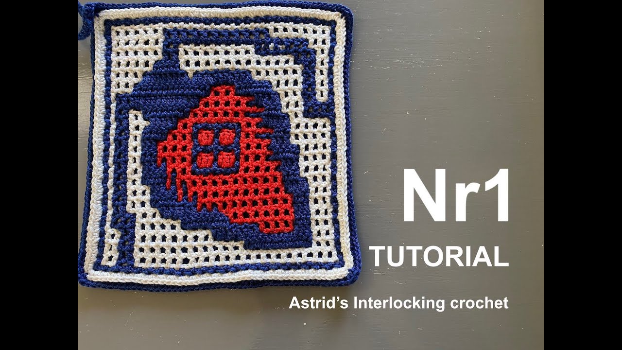 Astrid's Interlocking Crochet - TUTORIAL - First two rows