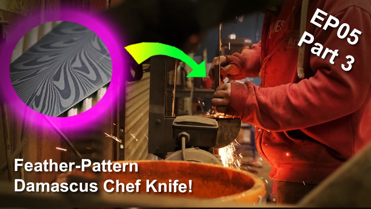 Using Trizact Belts on a Damascus Knife