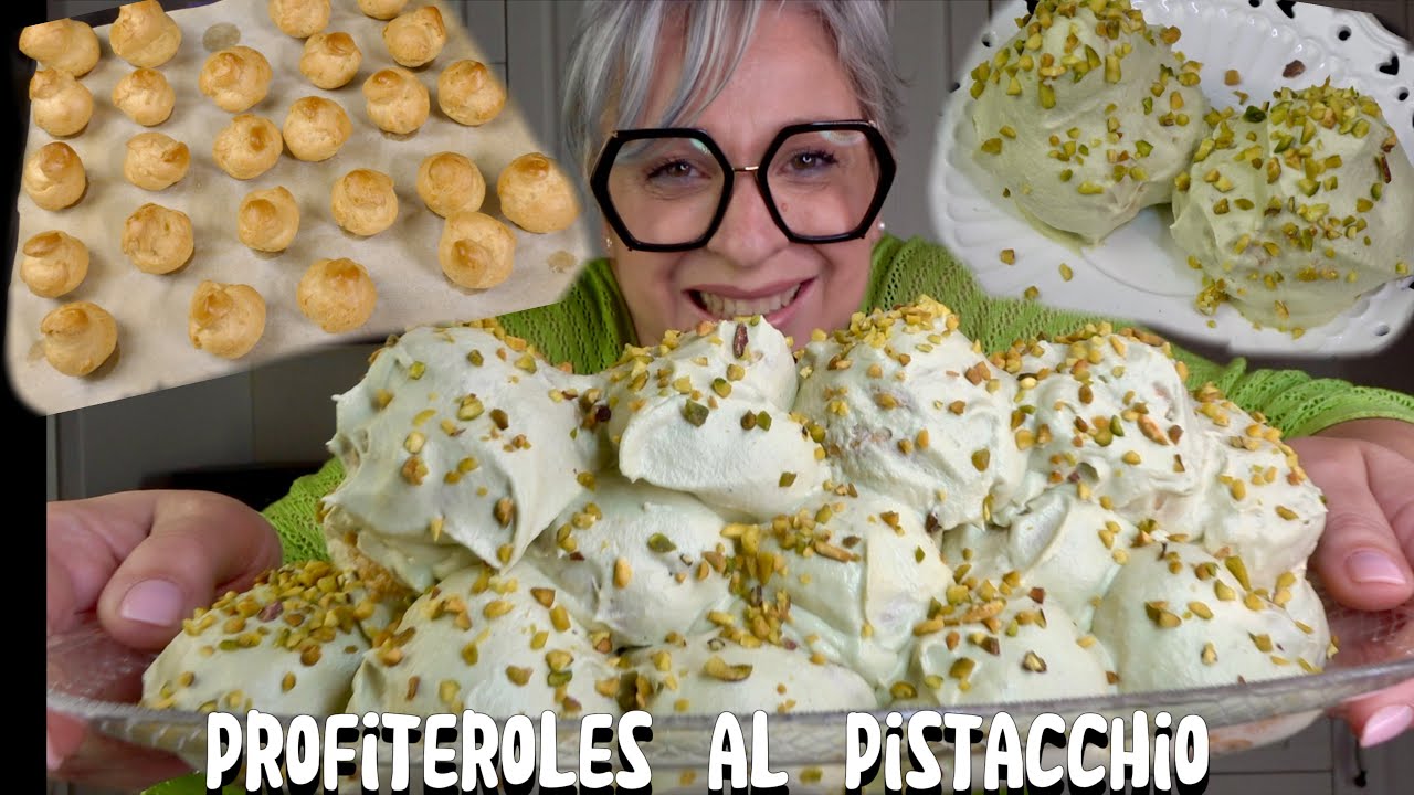 Profiteroles al pistacchio - RICETTA SICILIANA🤩
