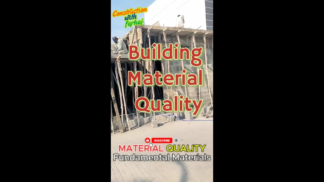 Building Structure Material Quality Explained | Sand, Steel, Crush, | Construction with Farhaj