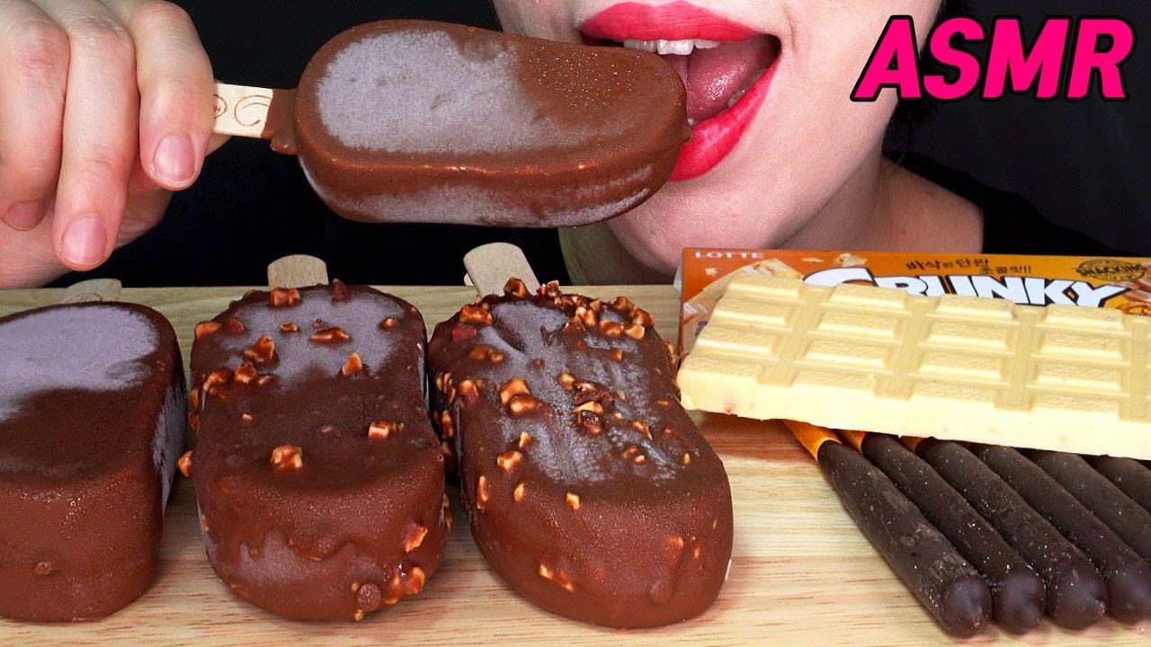 ASMR Chocolate ice cream (EATING SOUNDS) 초콜릿아이스크림 먹방asmr NO TALKING!