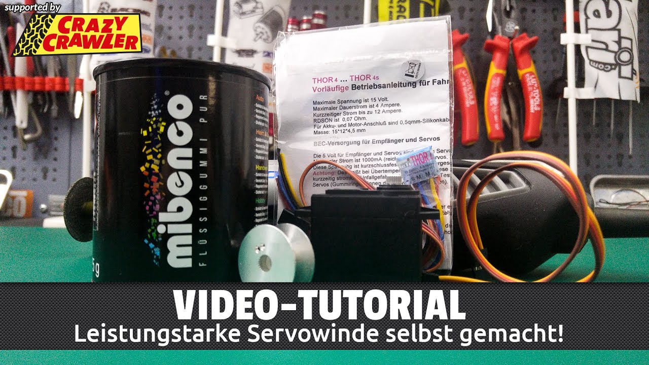 Servo Seilwinde selber bauen für Scale-Crawler (Deutsch / HD)