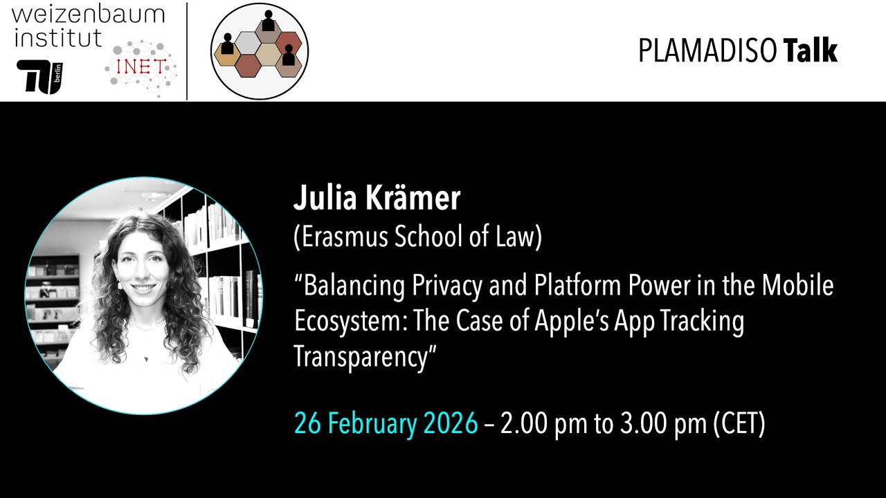 “Balancing privacy & platform power in the mobile ecosystem: The case of Apple’s ATT”  –Julia Krämer