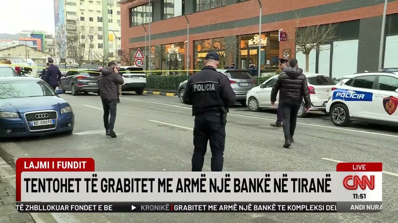 Pamjet nga vendi i ngjarjes! Tentohet të grabitet banka në mes Tiranës