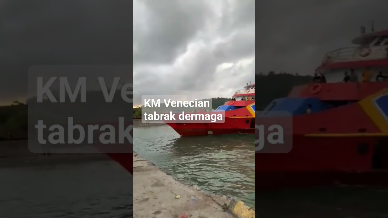 Kapal KM Venecian milik PT Surya Pasifik Indonesia (SPI) hantam dermaga